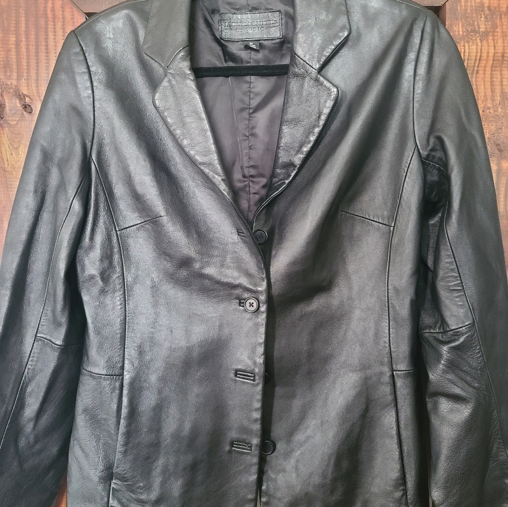 Vintage 90's Genuine Leather Blazer